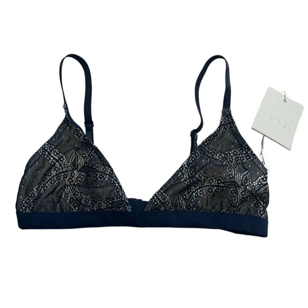 One Teaspoon Navy Lace Bodice Bra Size XX CD New with Tags